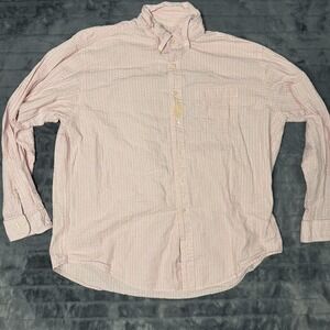 Brooks Brothers Shirt Mens XL Pink Stripe Long Sleeve Button Down Classic Fit